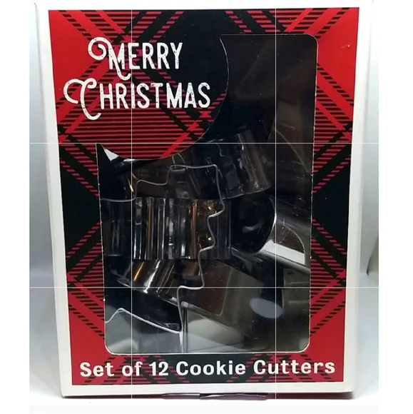 Xmas - Christmas Set of 12 Cookie Cutters New! - Picture 1 of 5